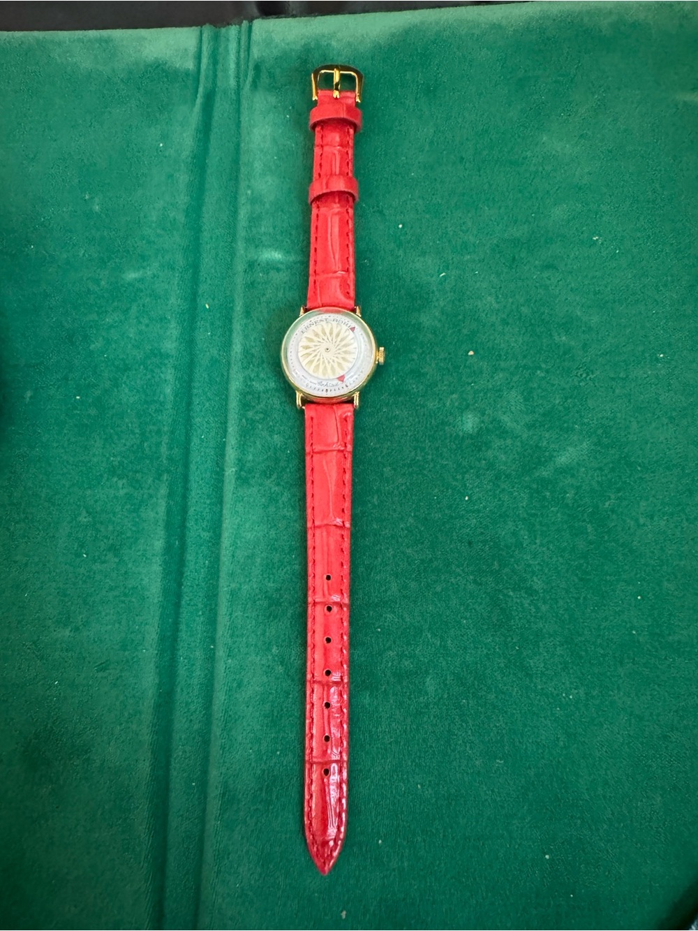 Borel Kaleidoscope Dial Watch with Gold Case